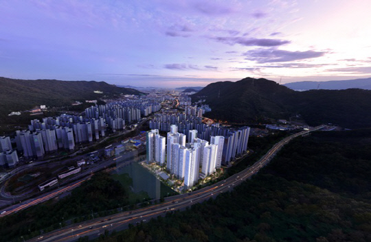 '김해 삼계 푸르지오 센트럴파크' 광역 조감도